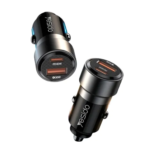 Yesido Y54 With 8 Pin To Type-C/USB-C Line Car Charger