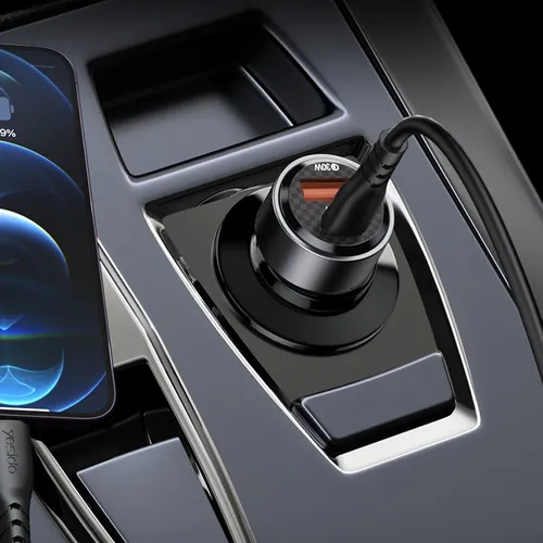 Yesido Y55 USB + Type-C 60W Dual Ports Fast Car Charger