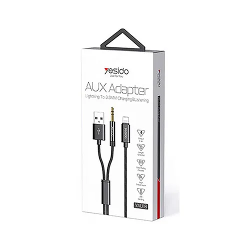 Yesido YAU18 Lightning to 3.5mm Audio Cable AUX Adapter
