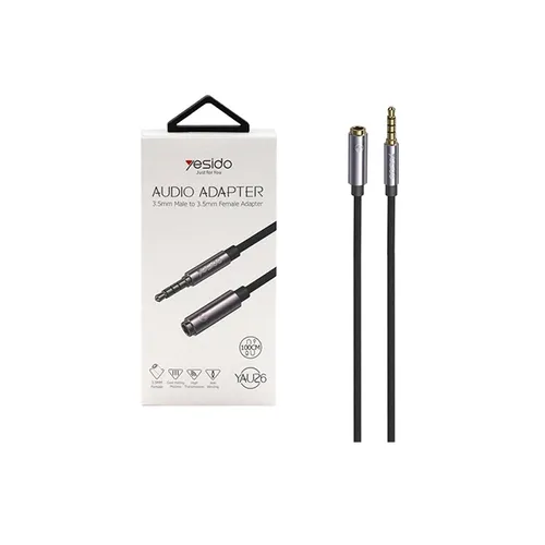 Yesido YAU26 3.5mm Male To 3.5mm Female Audio Cable