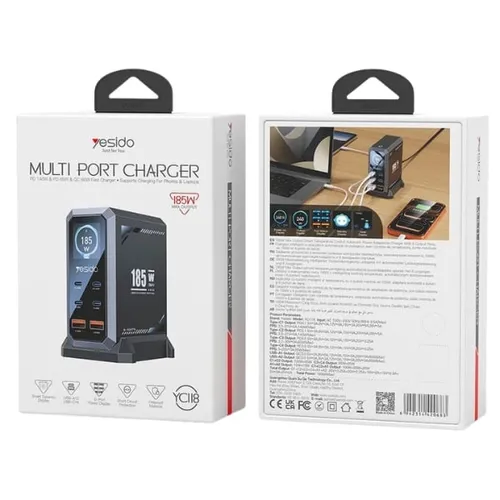 YESIDO YC118 185W 6-Port GaN Fast Charger