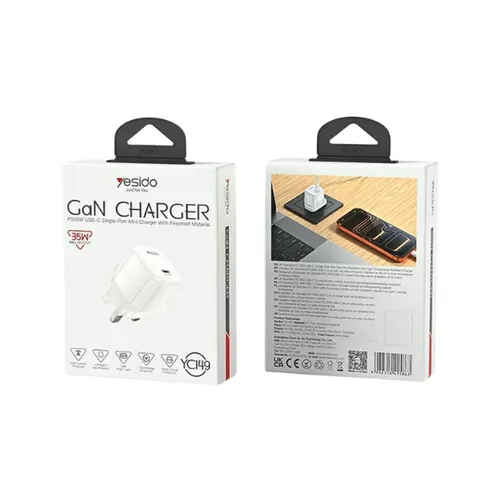 YESIDO YC149 35W GaN USB-C PD Fast Charger UK