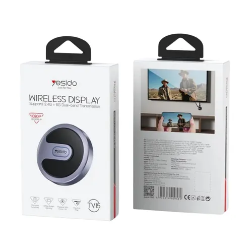 YesidoTV15 Wireless Display Adapter 2.4G / 5G WiFi Screen Mirroring Dongle for Miracast / Airplay / DLNA