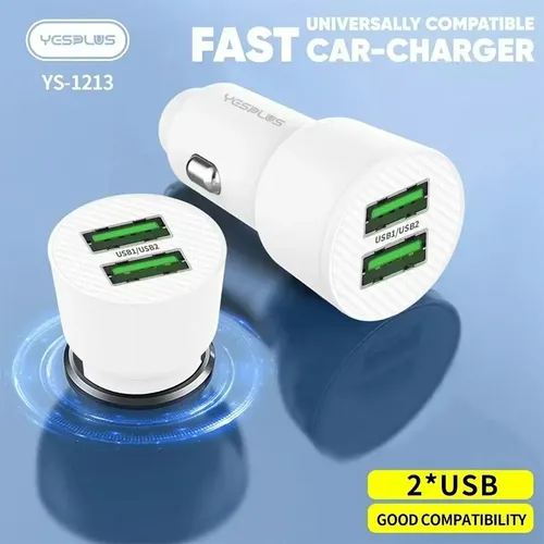YESPLUS YS-1213 4A Dual USB Port Fast Car Charger
